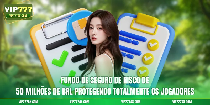 Fundo de seguro de risco de 50 milhões de BRL protegendo totalmente os jogadores