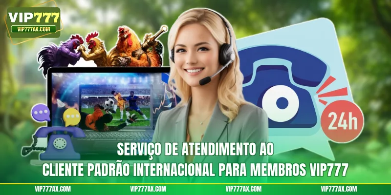 Serviço de atendimento ao cliente padrão internacional para membros VIP777